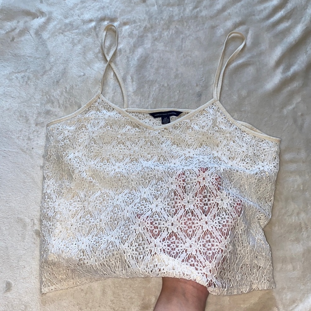 Lace American Eagle Tank